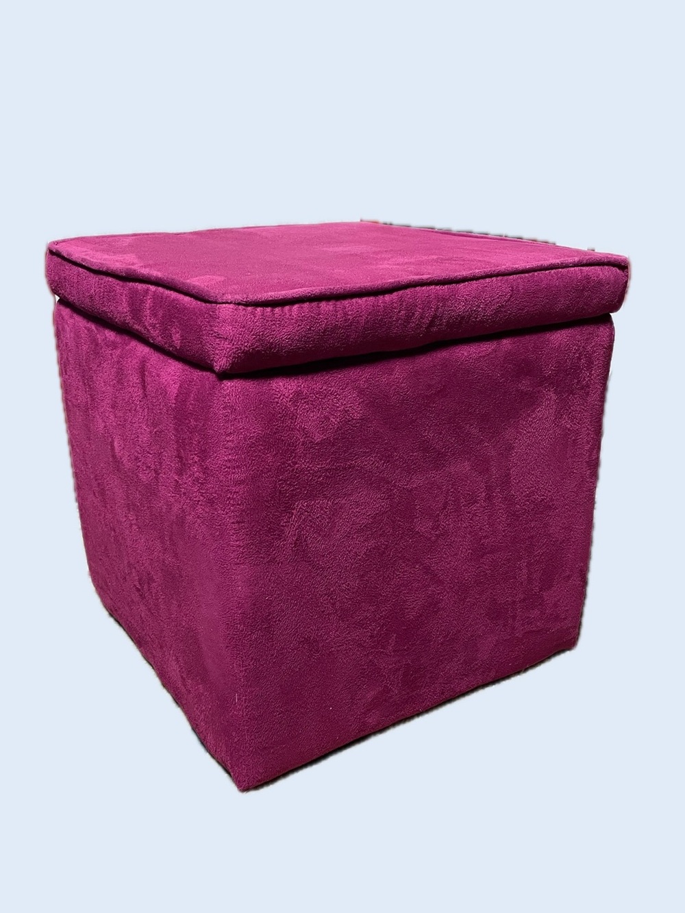 Target Plush Velvety Suede Square Storage Ottoman - Magenta (14.5”x 14.5x 15”H)